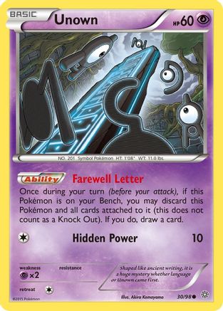 [PKM] Unown (30/98) [XY: Ancient Origins]