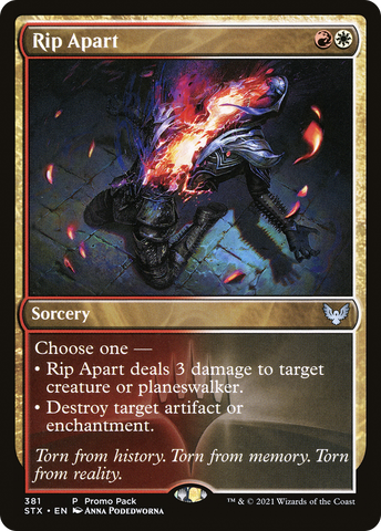 {C} Rip Apart (Promo Pack) [Strixhaven: School of Mages Promos][PP STX 381]