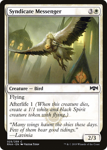{C} Syndicate Messenger [Ravnica Allegiance][RNA 025]