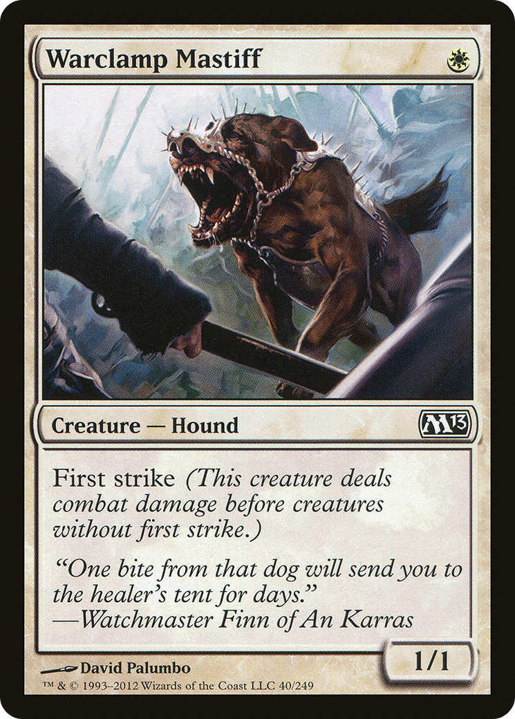 {C} Warclamp Mastiff [Magic 2013][M13 040] - Misty Mountain Games