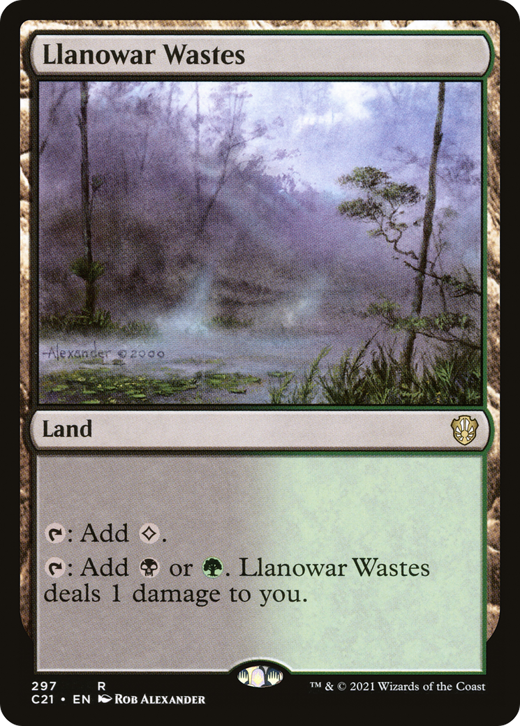 {R} Llanowar Wastes [Commander 2021][C21 297]