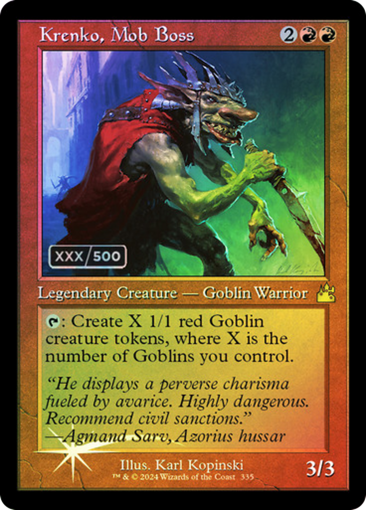 {R} Krenko, Mob Boss (Retro) (Serialized) [Ravnica Remastered][SR RVR 335]