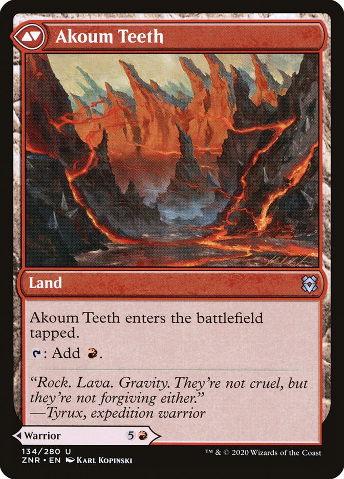 {C} Akoum Warrior // Akoum Teeth [Zendikar Rising][ZNR 134]