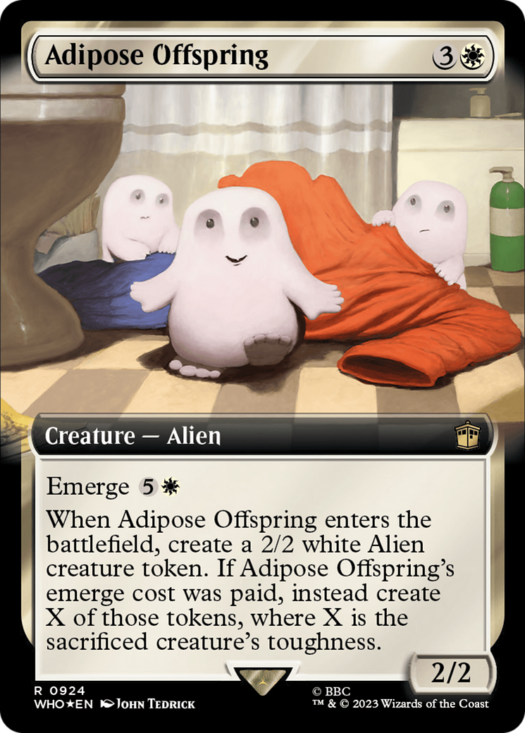 {R} Adipose Offspring (Extended Art) (Surge Foil) [Doctor Who][WHO 924]