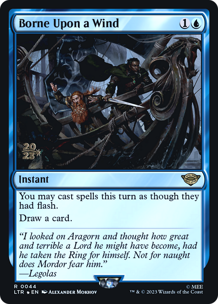 {R} Borne Upon a Wind [The Lord of the Rings: Tales of Middle-Earth Prerelease Promos][PR LTR 044]