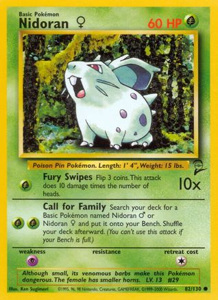[PKM-C] Nidoran (82/130) (Female) [Base Set 2]