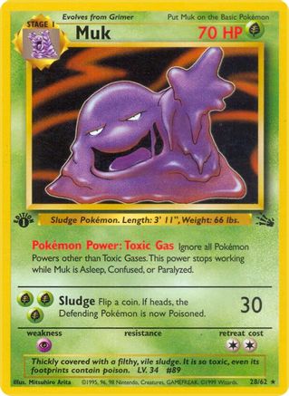 [PKM] Muk (28/62) [Fossil 1st Edition]