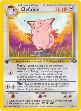 [PKM] Clefable (17/64) [Jungle 1st Edition]