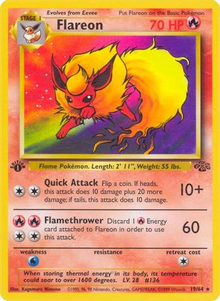 [PKM] Flareon (19/64) [Jungle 1st Edition]