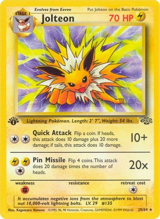 [PKM] Jolteon (20/64) [Jungle 1st Edition]