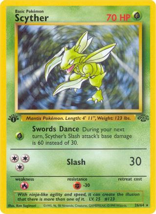 [PKM] Scyther (26/64) [Jungle 1st Edition]