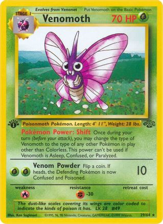 [PKM] Venomoth (29/64) [Jungle 1st Edition]