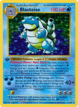[PKM] Blastoise (2/102) [Base Set Shadowless Unlimited]