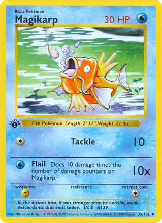 [PKM-C] Magikarp (35/102) [Base Set Shadowless Unlimited] - Misty Mountain Games