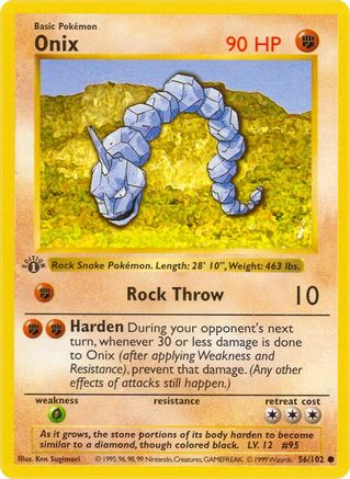 [PKM-C] Onix (56/102) [Base Set Shadowless Unlimited]