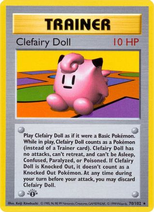 [PKM] Clefairy Doll (70/102) (Shadowless) [Base Set 1st Edition]