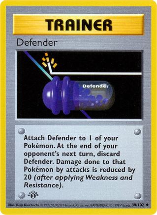 [PKM] Defender (80/102) [Base Set Shadowless Unlimited]