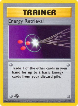 [TR] Energy Retrieval (81/102) (Shadowless) [Base Set 1st Edition]