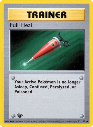 [TR] Full Heal (82/102) (Shadowless) [Base Set 1st Edition]