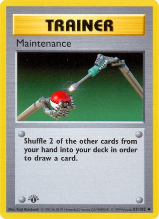 [PKM] Maintenance (83/102) (Shadowless) [Base Set 1st Edition]