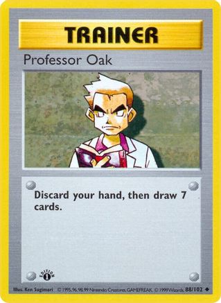 [PKM] Professor Oak (88/102) (Shadowless) [Base Set 1st Edition]
