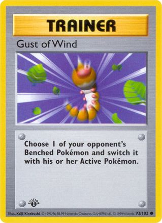 [PKM] Gust of Wind (93/102) (Shadowless) [Base Set 1st Edition]