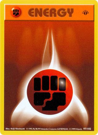 [BE] Fighting Energy (97/102) (Shadowless) [Base Set 1st Edition]