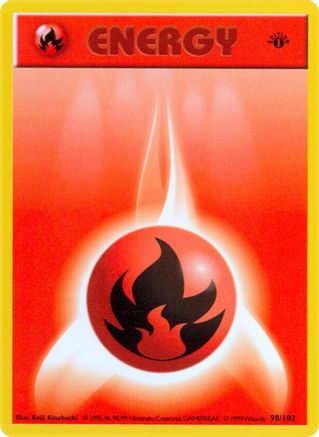 [PKM BE] Fire Energy (98/102) [Base Set Shadowless Unlimited]