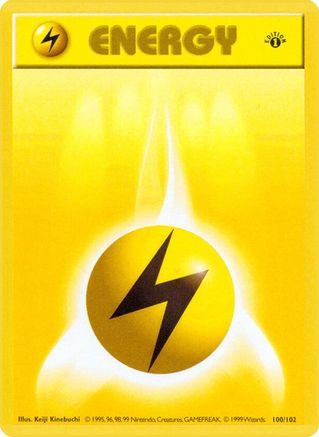 [BE] Lightning Energy (100/102) (Shadowless) [Base Set 1st Edition]
