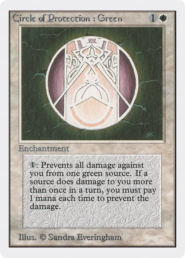 {C} Circle of Protection: Green [Unlimited Edition][2ED 012]