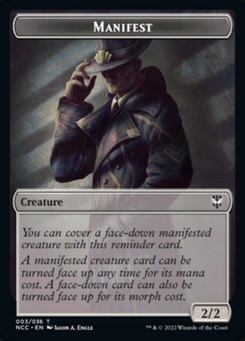 {T} Manifest // Copy Double-sided Token [Streets of New Capenna Commander Tokens][TNCC 003]