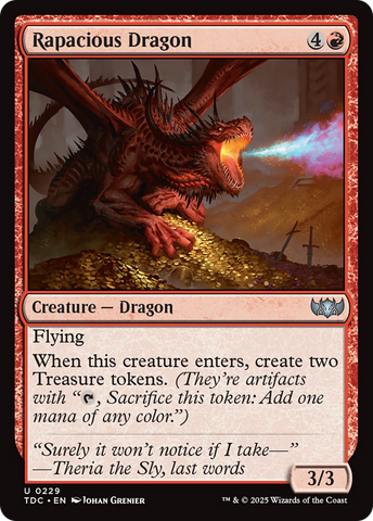 {C} Rapacious Dragon [Tarkir: Dragonstorm Commander][TDC 229]