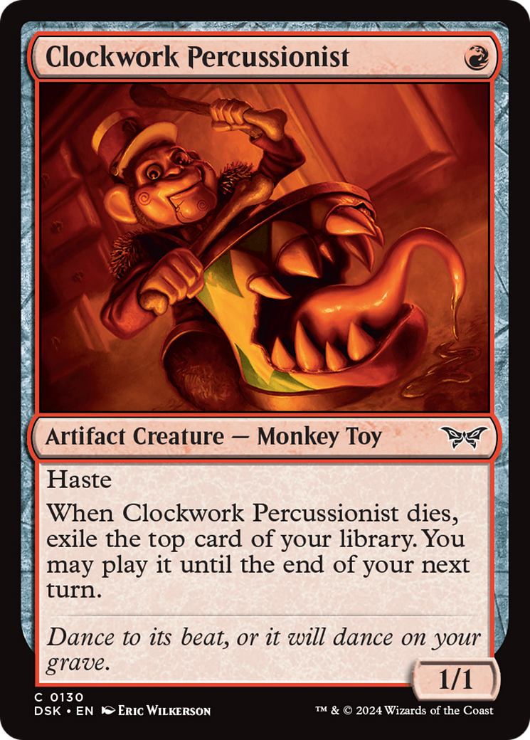 {@C} Clockwork Percussionist (0130) [Duskmourn: House of Horror][DSK 130]