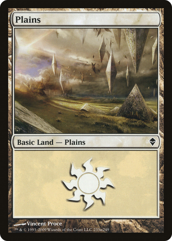 {B}[ZEN 233] Plains (233a) [Zendikar]