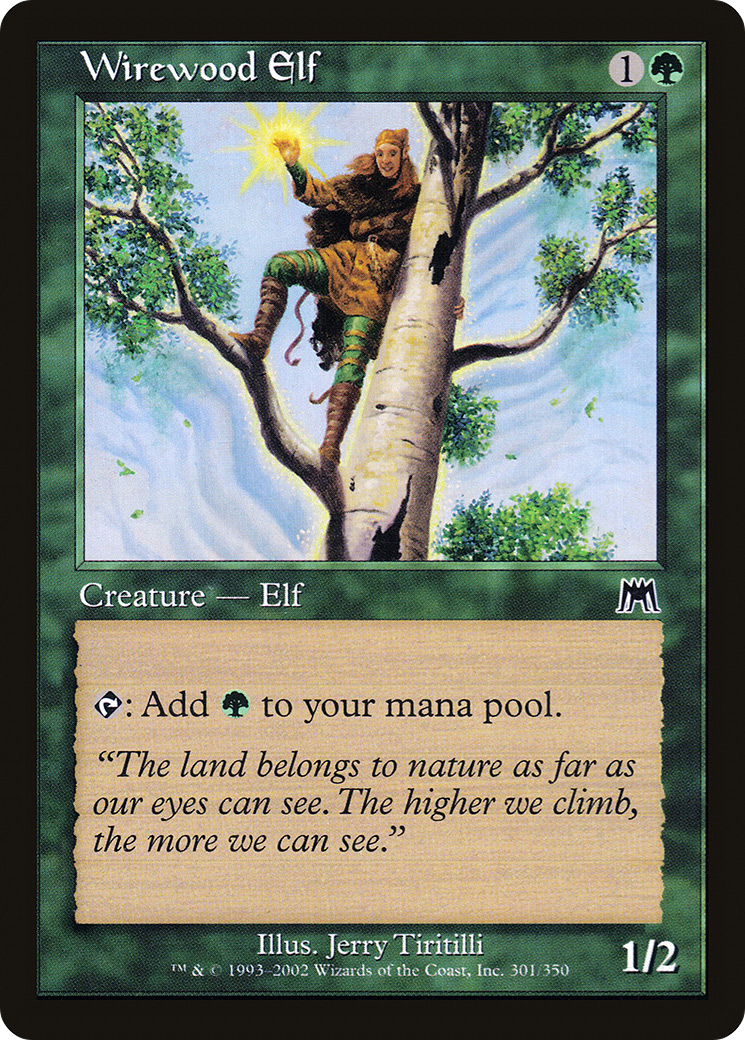 {C} Wirewood Elf [Onslaught][ONS 301]
