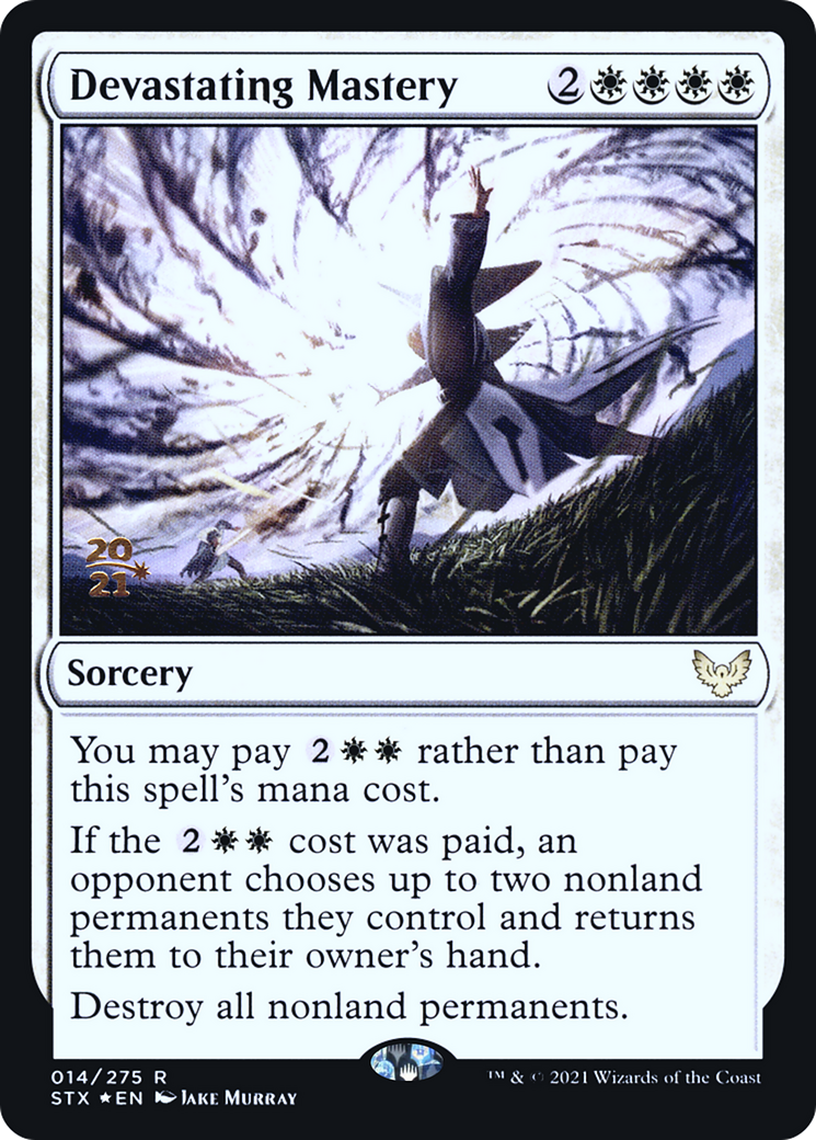 {R} Devastating Mastery [Strixhaven: School of Mages Prerelease Promos][PR STX 014]