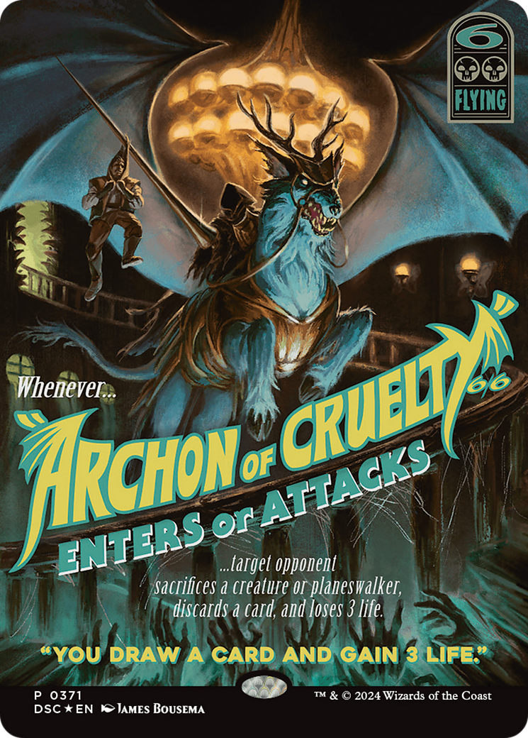 {R} Archon of Cruelty (Showcase) [Duskmourn: House of Horror Commander][DSC 371]