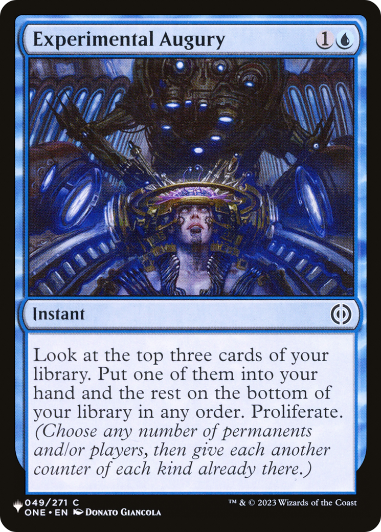 {C} Experimental Augury [LIST ONE-49]