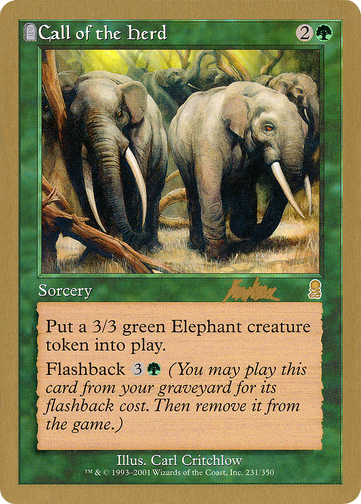 {R} Call of the Herd (Brian Kibler) [World Championship Decks 2002][GB WC02 BK231A]