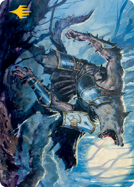 {A} Moonrage Brute Art Card (Gold-Stamped Signature) [Innistrad: Midnight Hunt Art Series][GS AMID 014]