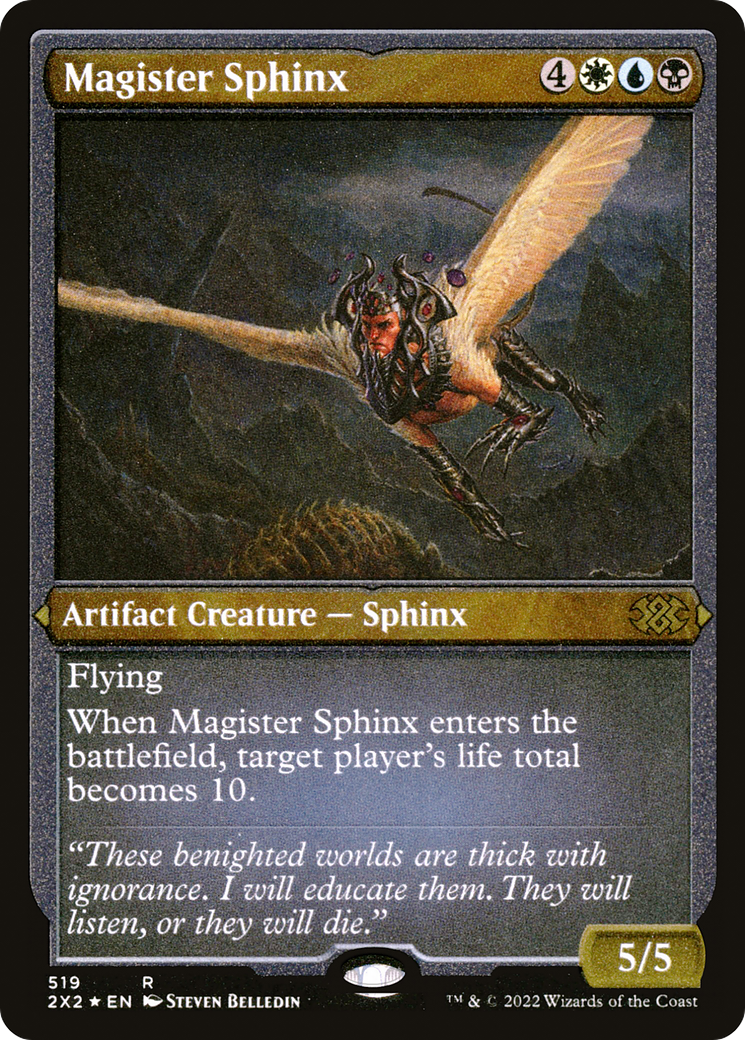 {R} Magister Sphinx (Foil Etched) (Foil) [Double Masters 2022] [2X2 519]