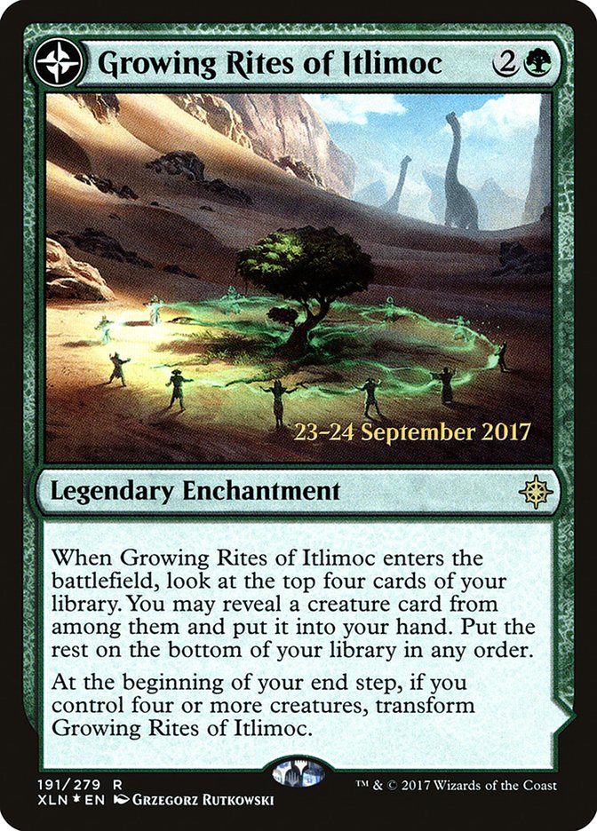 {R} Growing Rites of Itlimoc // Itlimoc, Cradle of the Sun [Ixalan Prerelease Promos][PR XLN 191]