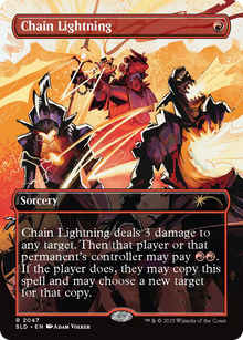 {R} Chain Lightning (Borderless) [Secret Lair Drop] [SLD 2047]