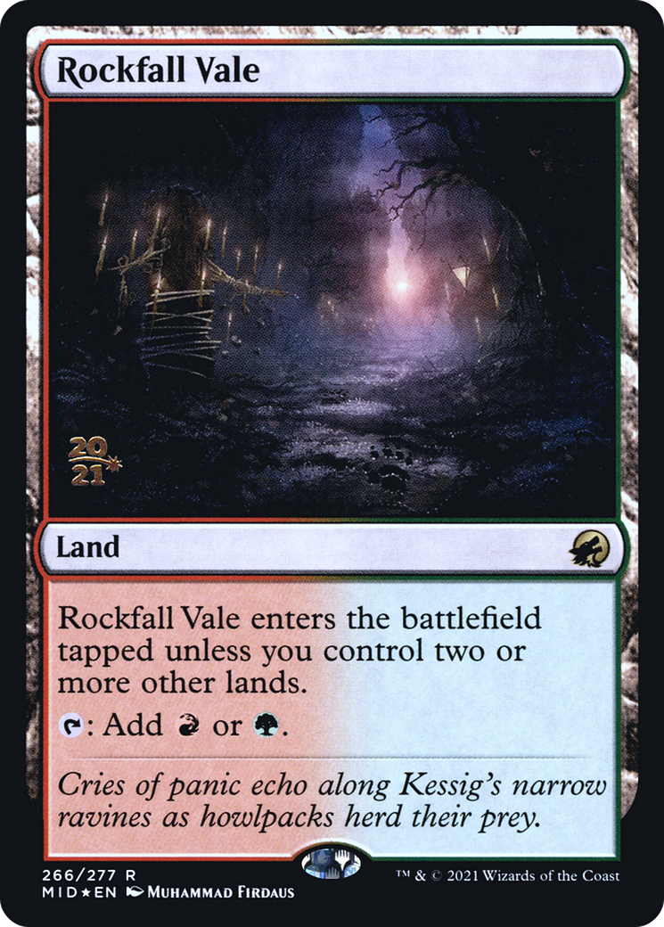 {R} Rockfall Vale [Innistrad: Midnight Hunt Prerelease Promos][PR MID 266]