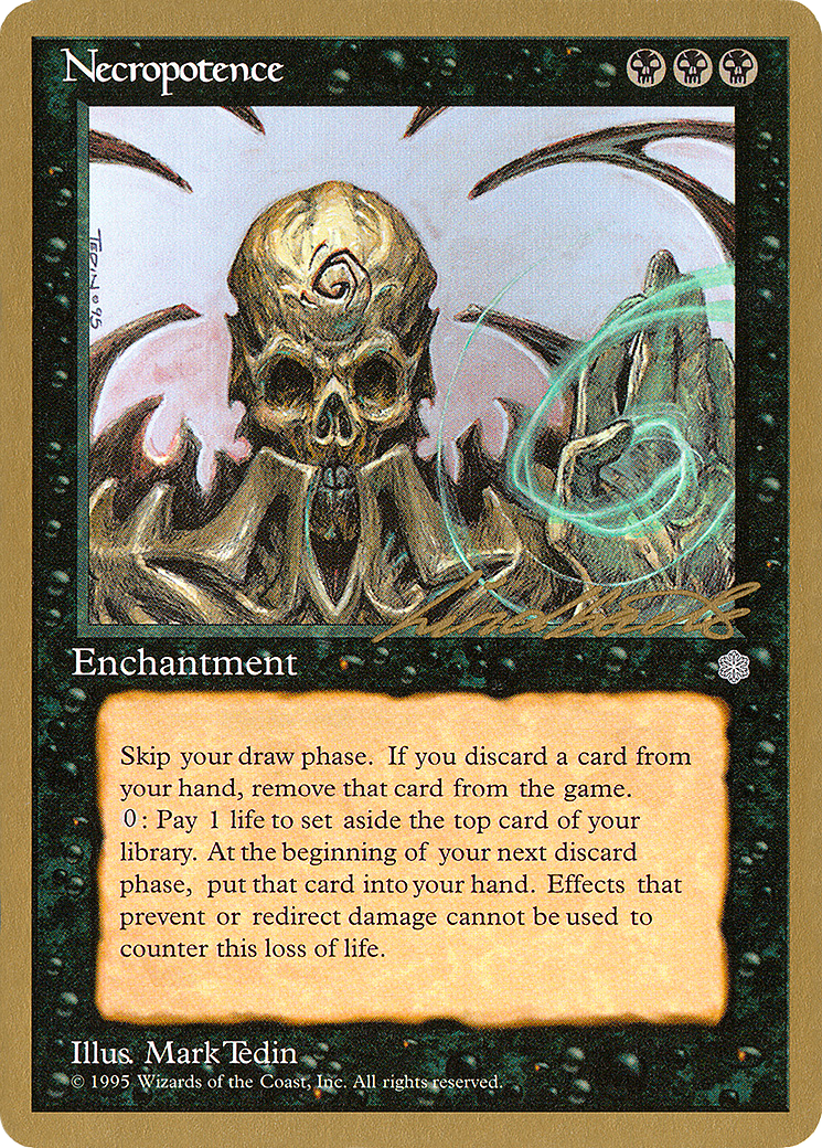 {R} Necropotence (Leon Lindback) [Pro Tour Collector Set][GB PTC LL154]