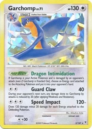 [PKM-R] Garchomp (5/147) (Cracked Ice Holo) (Theme Deck Exclusive) [Platinum: Supreme Victors]