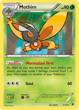 [PKM-R] Mothim (4/124) [XY: Fates Collide]