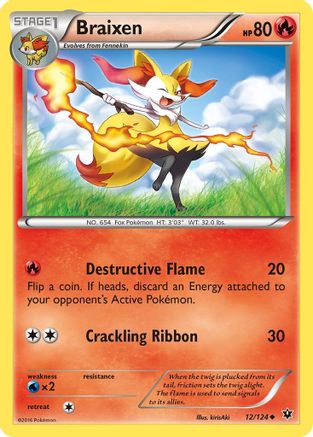 [PKM-C] Braixen (12/124) [XY: Fates Collide]