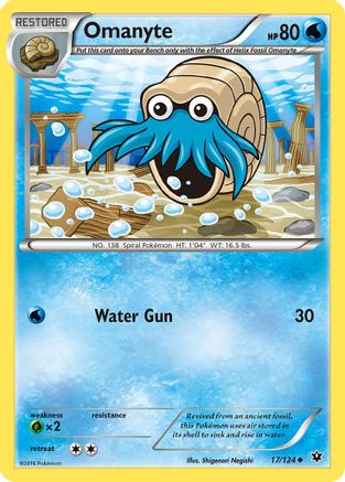 [PKM] Omanyte (17/124) [XY: Fates Collide]