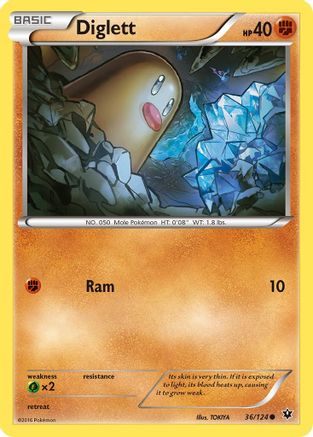 [PKM] Diglett (36/124) [XY: Fates Collide]